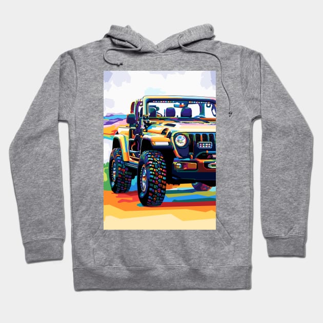 Adventure Car Pop Art Hoodie by SiksisArt